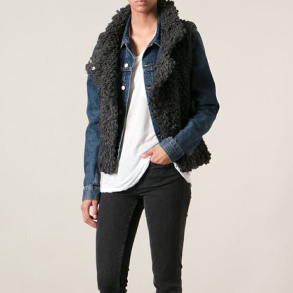 IRO Catleen Looped Knit Moto Vest - Picture 1 of 10